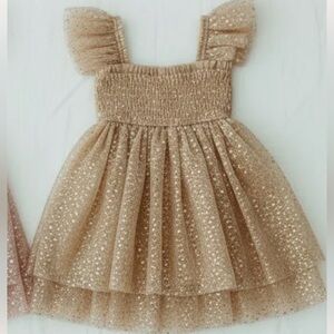 Sparkling Gold Toddler Juliet Dress✨
